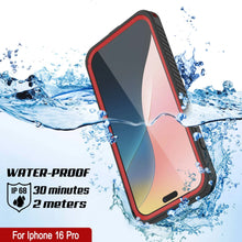 Load image into Gallery viewer, iPhone 16 Pro Waterproof Case, Punkcase [Extreme Mag Series] Armor Cover W/ Built In Screen Protector [Red]
