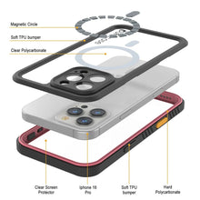 Load image into Gallery viewer, iPhone 16 Pro Waterproof Case, Punkcase [Extreme Mag Series] Armor Cover W/ Built In Screen Protector [Pink]
