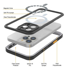 Load image into Gallery viewer, iPhone 16 Pro Waterproof Case, Punkcase [Extreme Mag Series] Armor Cover W/ Built In Screen Protector [White]
