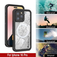 Load image into Gallery viewer, iPhone 16 Pro Waterproof Case, Punkcase [Extreme Mag Series] Armor Cover W/ Built In Screen Protector [Black]
