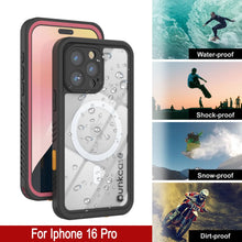 Load image into Gallery viewer, iPhone 16 Pro Waterproof Case, Punkcase [Extreme Mag Series] Armor Cover W/ Built In Screen Protector [Pink]
