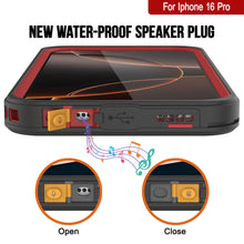 Load image into Gallery viewer, iPhone 16 Plus Waterproof Case, Punkcase [Extreme Series] Armor Cover W/ Built In Screen Protector [Red]
