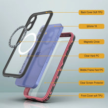 Load image into Gallery viewer, iPhone 16 Waterproof Case, Punkcase SpikeStar Pink Series | Thin Fit 6.6ft Underwater IP68
