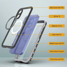 Load image into Gallery viewer, iPhone 16 Waterproof Case, Punkcase SpikeStar White Series | Thin Fit 6.6ft Underwater IP68
