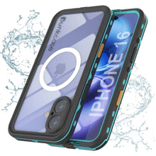 Load image into Gallery viewer, iPhone 16 Waterproof Case, Punkcase SpikeStar Teal Series | Thin Fit 6.6ft Underwater IP68
