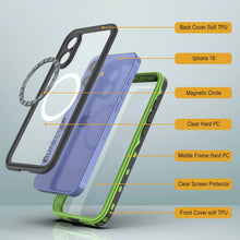 Load image into Gallery viewer, iPhone 16 Waterproof Case, Punkcase SpikeStar Light-Green Series | Thin Fit 6.6ft Underwater IP68
