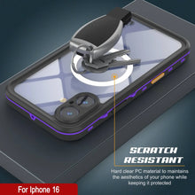 Load image into Gallery viewer, iPhone 16 Waterproof Case, Punkcase SpikeStar Purple Series | Thin Fit 6.6ft Underwater IP68
