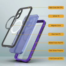Load image into Gallery viewer, iPhone 16 Waterproof Case, Punkcase SpikeStar Purple Series | Thin Fit 6.6ft Underwater IP68
