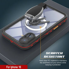 Load image into Gallery viewer, iPhone 16 Waterproof Case, Punkcase SpikeStar Red Series | Thin Fit 6.6ft Underwater IP68
