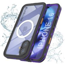 Load image into Gallery viewer, iPhone 16 Waterproof Case, Punkcase SpikeStar Purple Series | Thin Fit 6.6ft Underwater IP68
