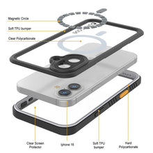 Load image into Gallery viewer, iPhone 16  Waterproof Case, Punkcase [Extreme Mag Series] Armor Cover W/ Built In Screen Protector [White]
