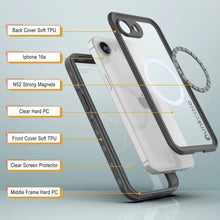 Load image into Gallery viewer, iPhone 16e Waterproof IP68 Case, Punkcase [Clear] [StudStar Series] [Slim Fit] [Dirtproof]
