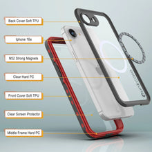 Load image into Gallery viewer, iPhone 16e Waterproof IP68 Case, Punkcase [Red] [StudStar Series] [Slim Fit]
