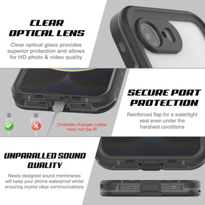 iPhone 16e Waterproof IP68 Case, Punkcase [Purple] [StudStar Series] [Slim Fit] [Dirtproof]