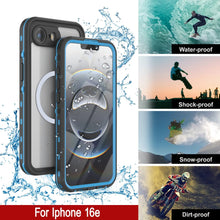 Load image into Gallery viewer, iPhone 16e Waterproof IP68 Case, Punkcase [Light blue] [StudStar Series] [Slim Fit] [Dirtproof]

