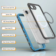 Load image into Gallery viewer, iPhone 16e Waterproof IP68 Case, Punkcase [Light blue] [StudStar Series] [Slim Fit] [Dirtproof]
