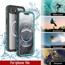 Load image into Gallery viewer, iPhone 16e Waterproof IP68 Case, Punkcase [Teal] [StudStar Series] [Slim Fit]
