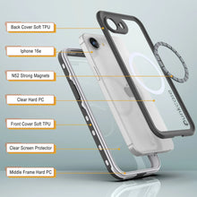 Load image into Gallery viewer, iPhone 16e Waterproof IP68 Case, Punkcase [White] [StudStar Series] [Slim Fit] [Dirtproof]
