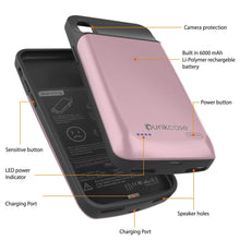 Load image into Gallery viewer, iPhone 11 Battery Case, PunkJuice 5000mAH Fast Charging Power Bank W/ Screen Protector | [Rose-Gold]
