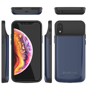 iPhone 11 Pro Battery Case, PunkJuice 5000mAH Fast Charging Power Bank W/ Screen Protector | [Blue]