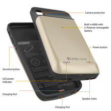 Load image into Gallery viewer, iphone XS Battery Case, PunkJuice 5000mAH Fast Charging Power Bank W/ Screen Protector | [Gold]
