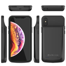 Load image into Gallery viewer, iphone XS Battery Case, PunkJuice 5000mAH Fast Charging Power Bank W/ Screen Protector | [Black]
