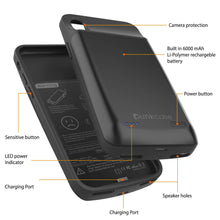 Load image into Gallery viewer, iphone XS Battery Case, PunkJuice 5000mAH Fast Charging Power Bank W/ Screen Protector | [Black]
