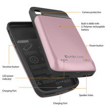 Load image into Gallery viewer, iphone XS Max Battery Case, PunkJuice 5000mAH Fast Charging Power Bank W/ Screen Protector | [Rose-Gold]
