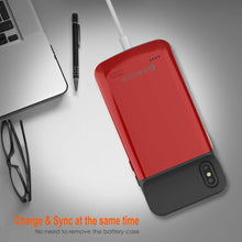 Load image into Gallery viewer, iphone XS Max Battery Case, PunkJuice 5000mAH Fast Charging Power Bank W/ Screen Protector | [Red]
