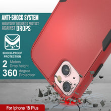 Load image into Gallery viewer, Punkcase for iPhone 15 Plus Belt Clip Multilayer Holster Case [Patron Series] [Red-Black]

