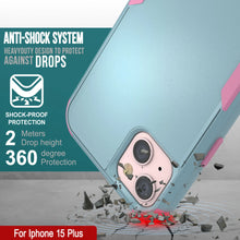 Load image into Gallery viewer, Punkcase for iPhone 15 Plus Belt Clip Multilayer Holster Case [Patron Series] [Mint-Pink]
