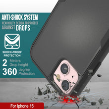 Load image into Gallery viewer, Punkcase for iPhone 15 Belt Clip Multilayer Holster Case [Patron Series] [Black]
