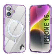Load image into Gallery viewer, Punkcase iPhone 16 Magnetic Wireless Charging Case [ClearMag Series][Purple]
