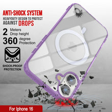 Load image into Gallery viewer, Punkcase iPhone 16 Magnetic Wireless Charging Case [ClearMag Series][Purple]
