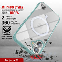 Load image into Gallery viewer, Punkcase iPhone 16 Magnetic Wireless Charging Case [ClearMag Series][Teal]
