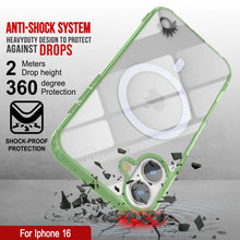 Load image into Gallery viewer, Punkcase iPhone 16 Magnetic Wireless Charging Case [ClearMag Series][Green]
