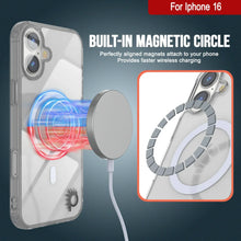 Load image into Gallery viewer, Punkcase iPhone 16 Magnetic Wireless Charging Case [ClearMag Series][Silver]
