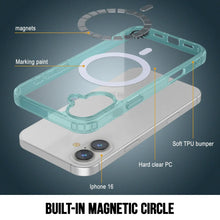 Load image into Gallery viewer, Punkcase iPhone 16 Magnetic Wireless Charging Case [ClearMag Series][Teal]
