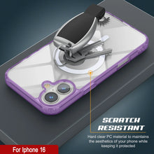 Load image into Gallery viewer, Punkcase iPhone 16 Magnetic Wireless Charging Case [ClearMag Series][Purple]

