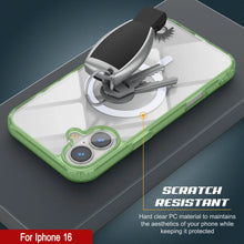 Load image into Gallery viewer, Punkcase iPhone 16 Magnetic Wireless Charging Case [ClearMag Series][Green]
