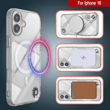 Load image into Gallery viewer, Punkcase iPhone 16 Magnetic Wireless Charging Case [ClearMag Series][Clear]

