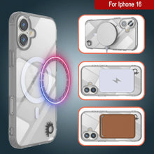 Load image into Gallery viewer, Punkcase iPhone 16 Magnetic Wireless Charging Case [ClearMag Series][Silver]

