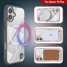 Load image into Gallery viewer, Punkcase iPhone 16 Plus Magnetic Wireless Charging Case [ClearMag Series][Black]
