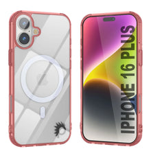 Load image into Gallery viewer, Punkcase iPhone 16 Plus Magnetic Wireless Charging Case [ClearMag Series][Red]
