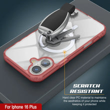 Load image into Gallery viewer, Punkcase iPhone 16 Plus Magnetic Wireless Charging Case [ClearMag Series][Red]
