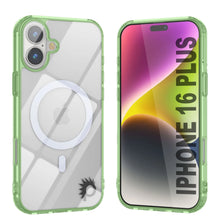 Load image into Gallery viewer, Punkcase iPhone 16 Plus Magnetic Wireless Charging Case [ClearMag Series][Green]
