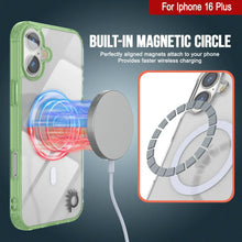Load image into Gallery viewer, Punkcase iPhone 16 Plus Magnetic Wireless Charging Case [ClearMag Series][Green]
