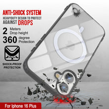 Load image into Gallery viewer, Punkcase iPhone 16 Plus Magnetic Wireless Charging Case [ClearMag Series][Black]
