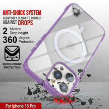 Load image into Gallery viewer, Punkcase iPhone 16 Pro Magnetic Wireless Charging Case [ClearMag Series][Purple]
