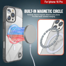 Load image into Gallery viewer, Punkcase iPhone 16 Pro Magnetic Wireless Charging Case [ClearMag Series][Black]
